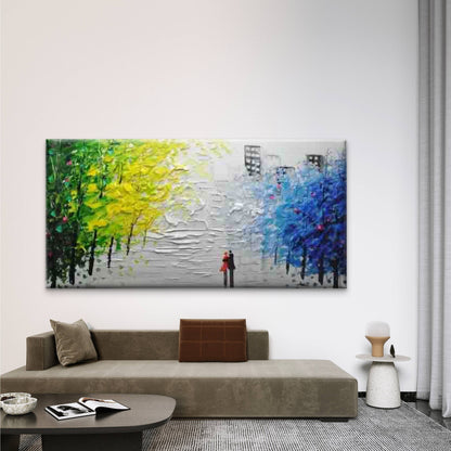 Colorful Tree Lovers Wall Art Canvas Office Home Room Framed 120x60cm