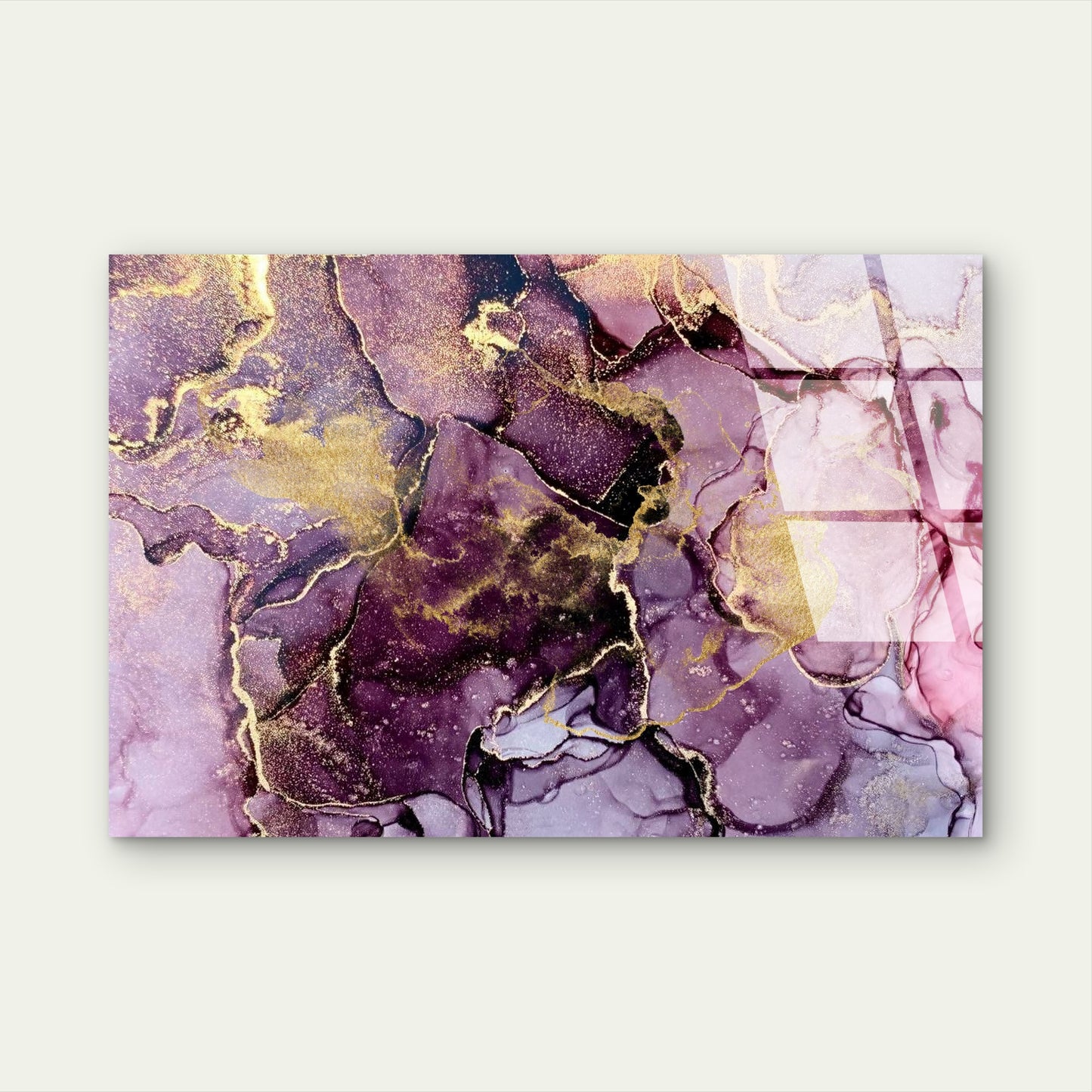 Luxury Plum Magenta Metallic Acrylic Glass Printing Wall Art Australian Made Quality