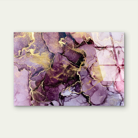 Luxury Plum Magenta Metallic Acrylic Glass Printing Wall Art Australian Made Quality