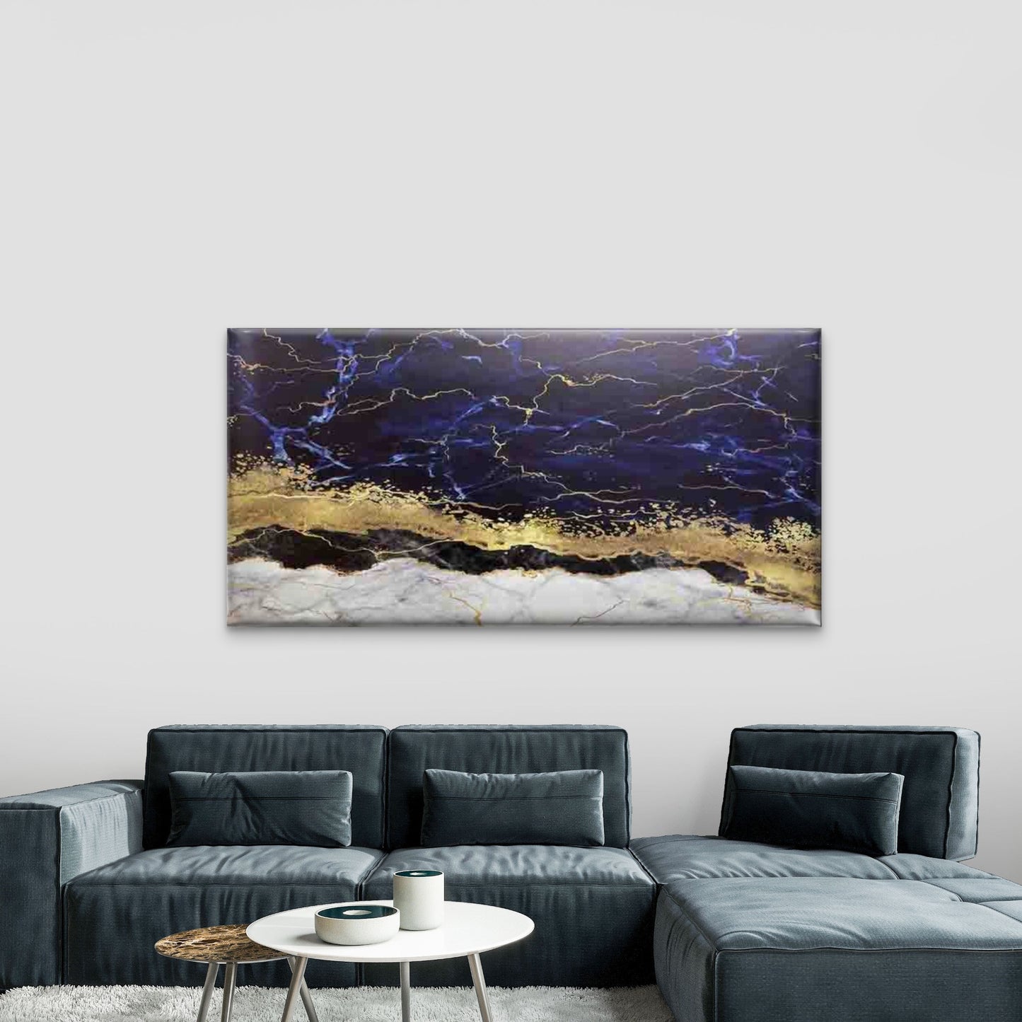 Abstract Golden Black White Wall Art Canvas Office Home Room Framed 120x60cm - Bella Home Decor