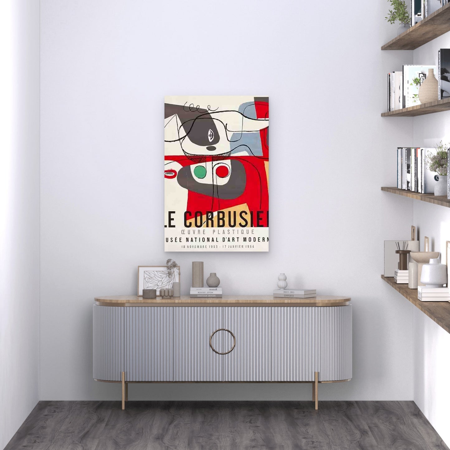 Retro Abstract Metal Print Ready to Hang