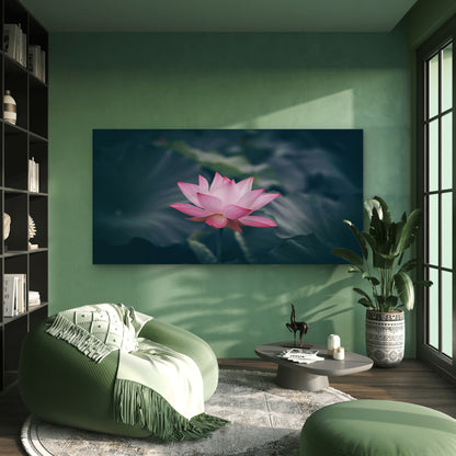 Beautiful Blooming Pink Lotus Wall Art Canvas Office Home Room Framed 120x60cm