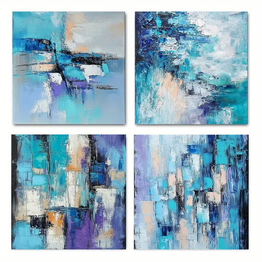 4pcs  Print Abstract Watercolor Art TR  Wall Art Canvas Framed