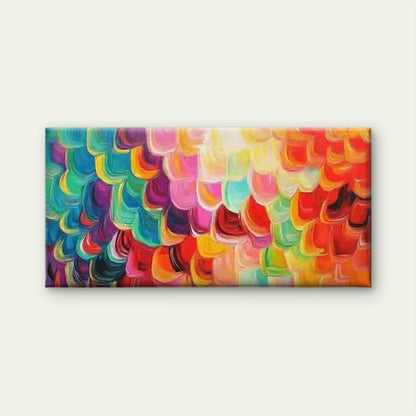 Vibrant Abstract Art with Brush Wall Art Canvas Office Home Room Framed 120x60cm