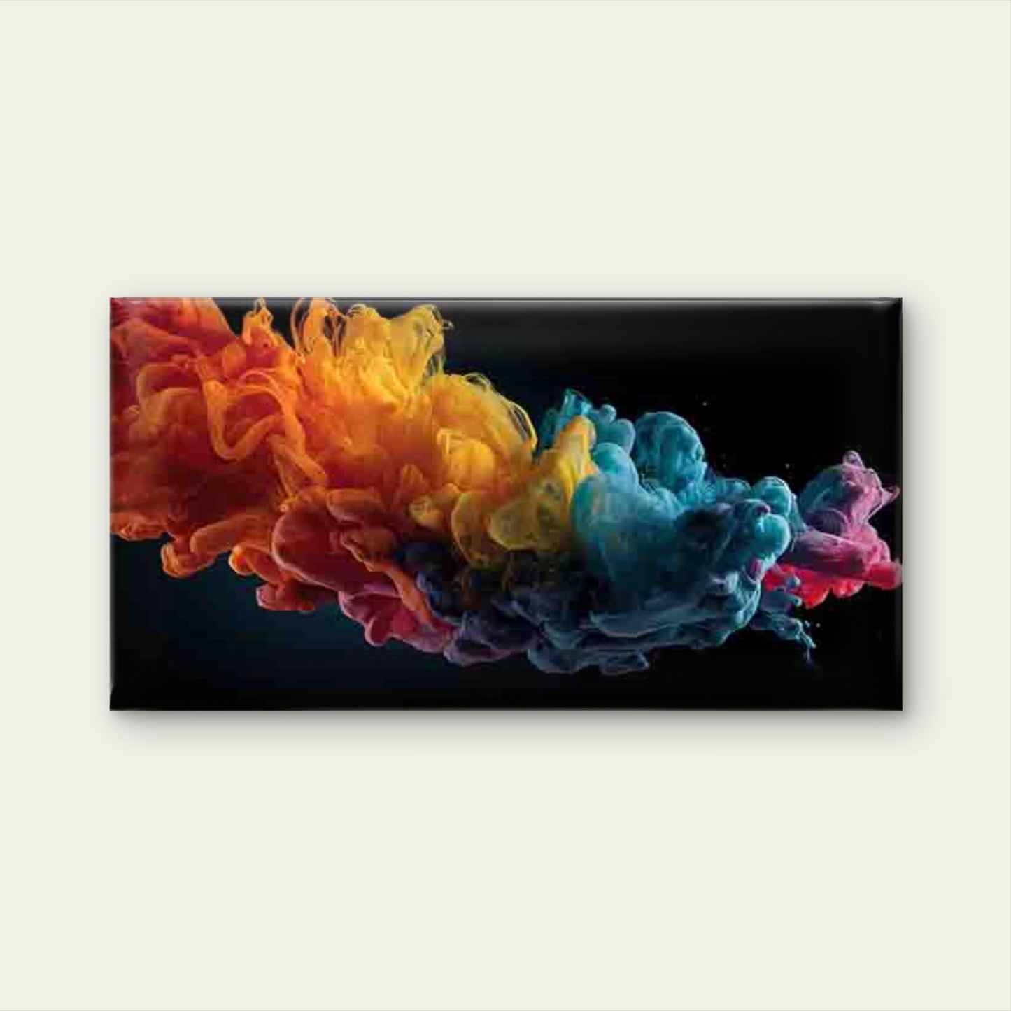 Abstract Multicolor Smoke Wall Art Canvas Office Home Room Framed 120x60cm