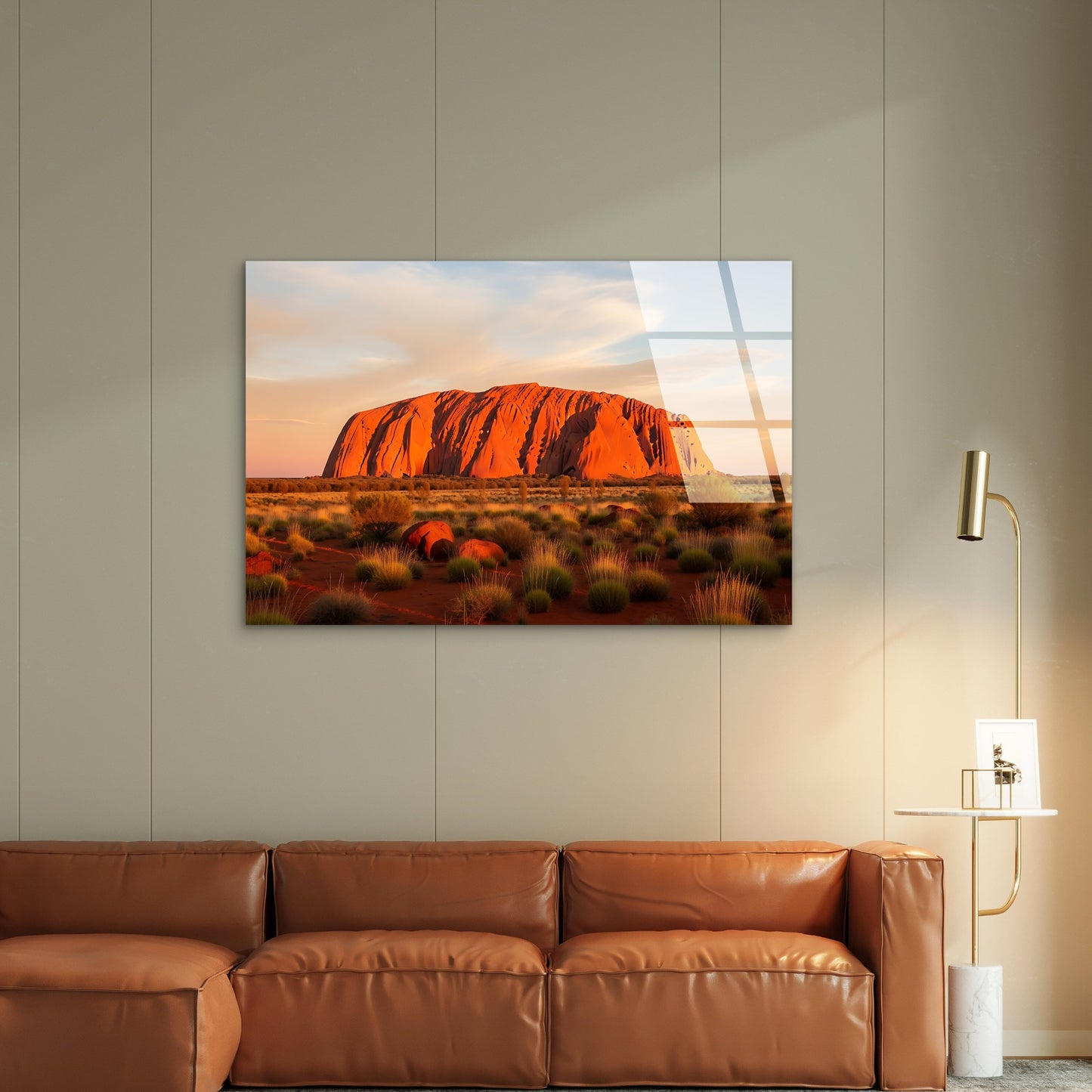 Australia Uluru Ayers Rock Desert Acrylic  Glass Printing Wall Art Australian Made