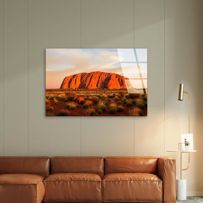 Australia Uluru Ayers Rock Desert Acrylic  Glass Printing Wall Art Australian Made