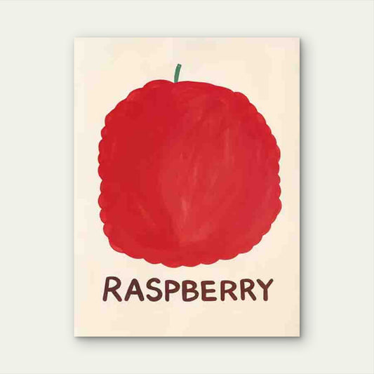 Vibrant Red Raspberry 40x60cm Metal Print Ready to Hang
