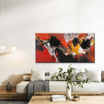 Featuring an Abstract Splash Wall Art Canvas Office Home Room Framed 120x60cm - Bella Home Decor