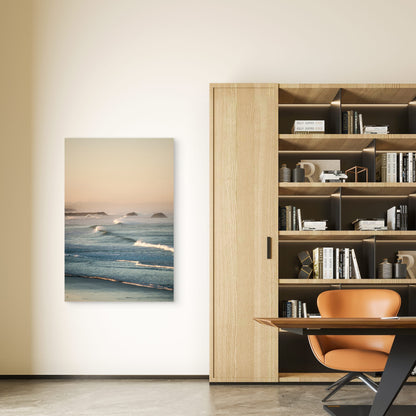 Ocean Waves Breaking Near A Shore 40x60cm Metal Print Ready to Hang