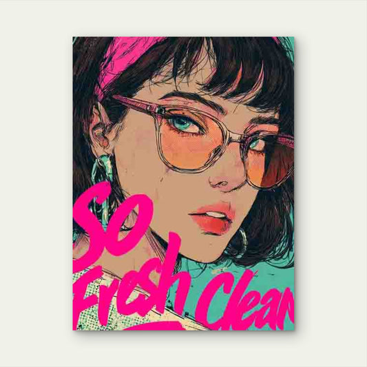 So Fresh So Clean Retro Pop Art 60x90cm Metal Print Ready to Hang