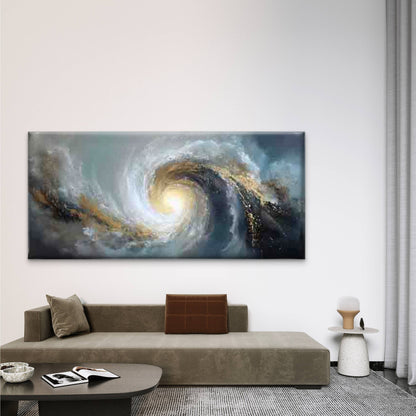 Abstract Spiral Galaxy Wall Art Canvas Office Home Room Framed 120x60cm
