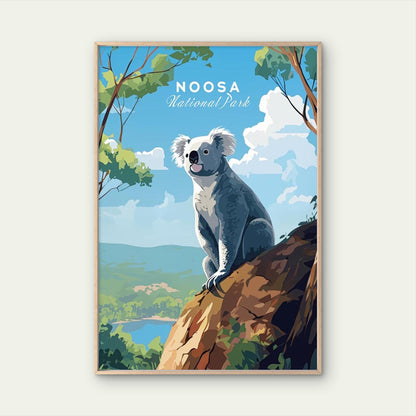 Noosa National Park Vibrant Australian Travel Poster Print Wall Art - Bella Home Decor