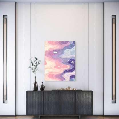 Dreamy Starry Sky Cloud 60x90cm Metal Print Ready to Hang - Bella Home Decor
