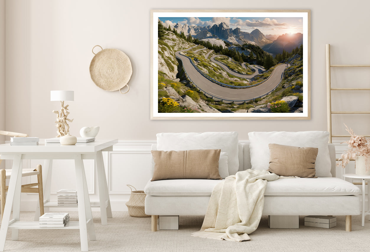Mountain Road in the Mountains Home Decor Premium Quality Poster Print Choose Your Sizes - Bella Home Decor