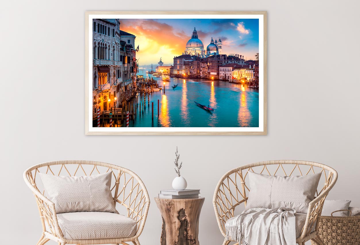 Canal With Boats and Buildings in The Background Home Decor Premium Quality Poster Print Choose Your Sizes - Bella Home Decor