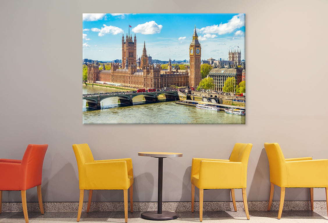 London Cityscape with Big Ben UK Wall Art Decor 100% Australian Made - Bella Home Decor