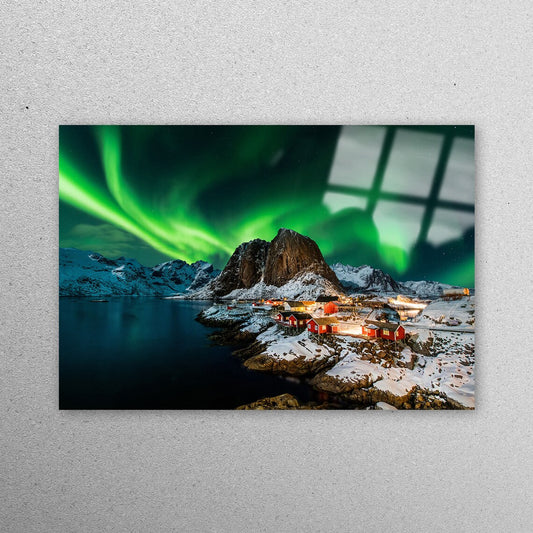 Northern Lights Acrylic Glass Print Tempered Glass Wall Art 100% Made in Australia Ready to Hang