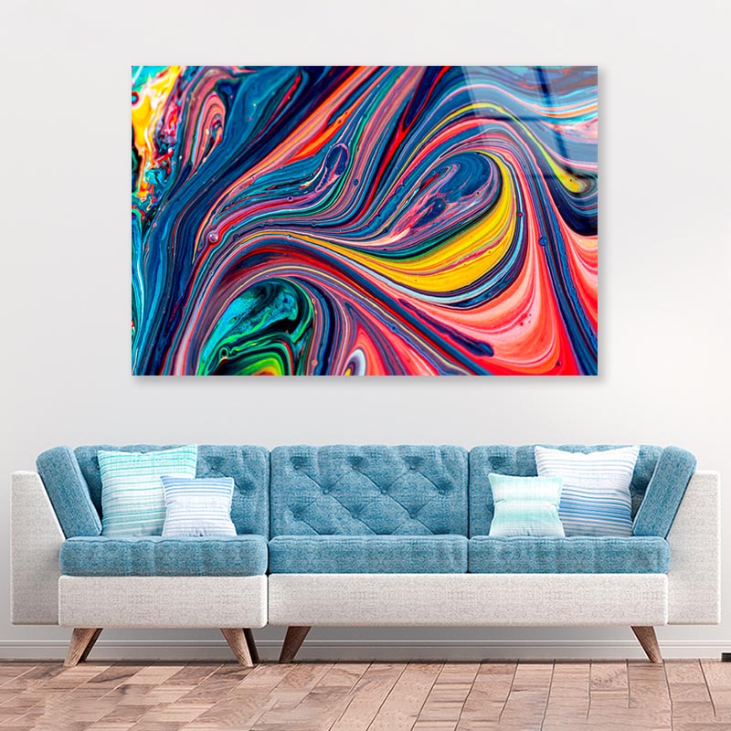 Beautiful Acrylic Color Abstract Background Acrylic Glass Print Tempered Glass Wall Art 100% Made in Australia Ready to Hang