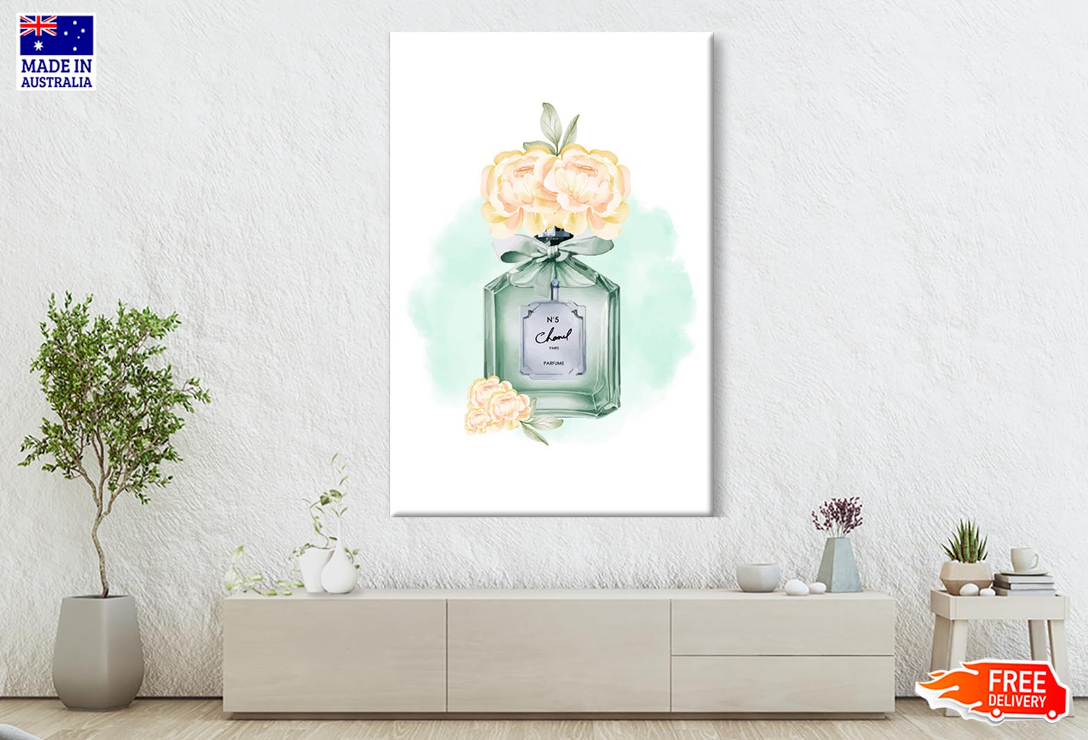 Green Luxury Perfume Wall Art Limited Edition High Quality Print