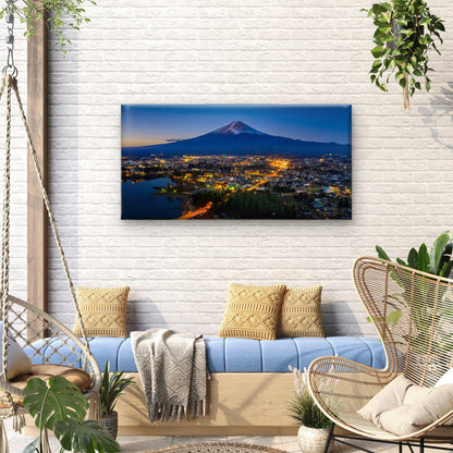 Fuji Mountains Fujikawaguchiko City Japan Wall Art Canvas Office Home Room Framed 120x60cm