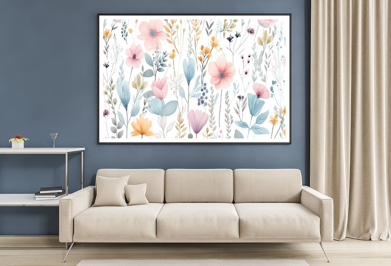 A Painting of Petals and Beautiful Flowers Home Decor Premium Quality Poster Print Choose Your Sizes