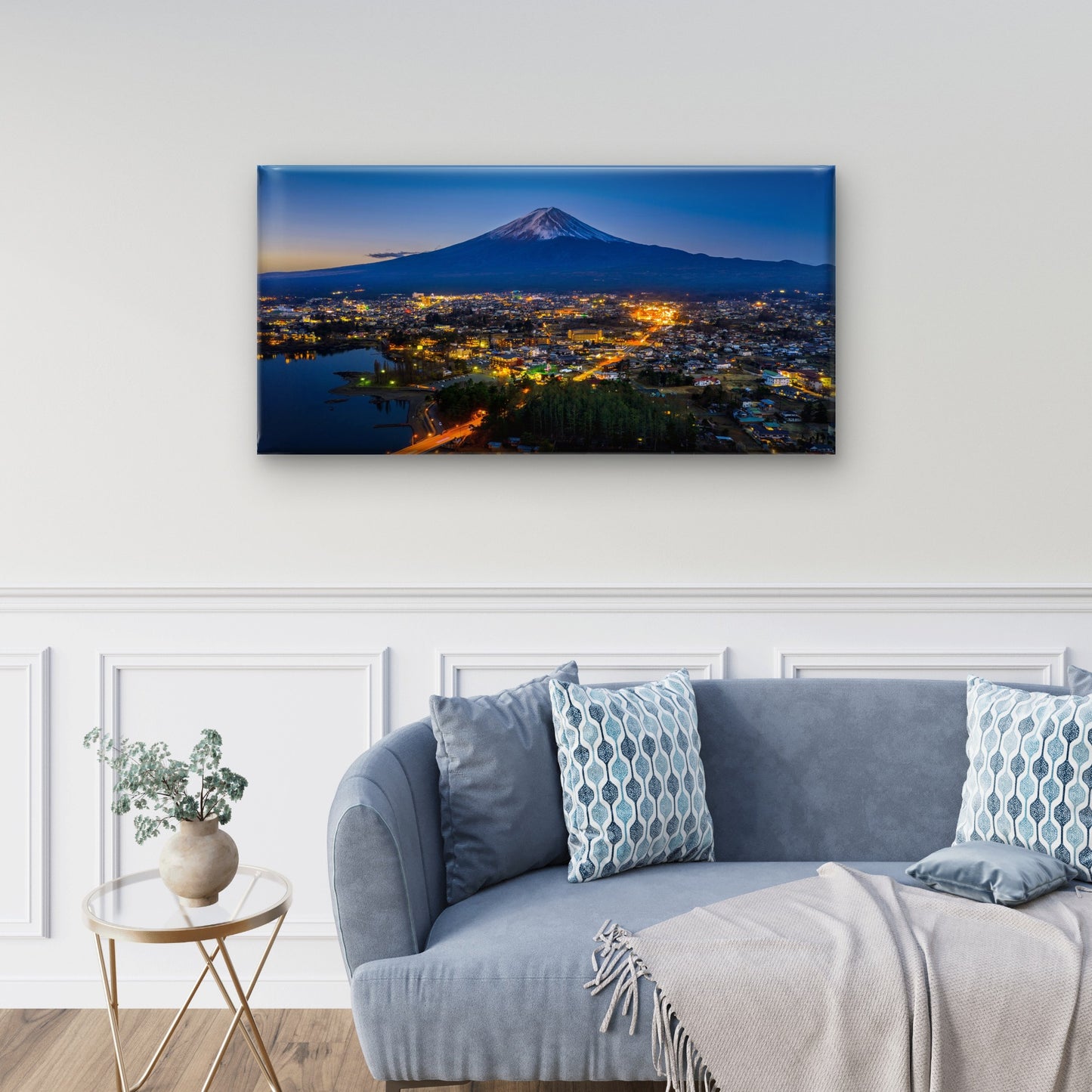 Fuji Mountains Fujikawaguchiko City Japan Wall Art Canvas Office Home Room Framed 120x60cm