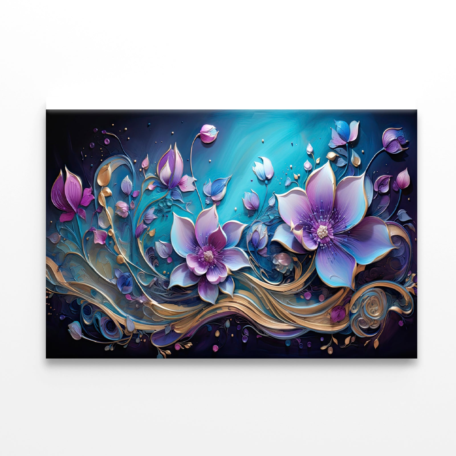Floral Design in Shades of Lilac Print 100% Australian Made - Bella Home Decor