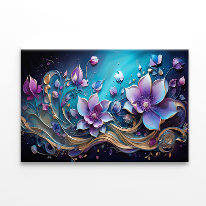 Floral Design in Shades of Lilac Print 100% Australian Made - Bella Home Decor