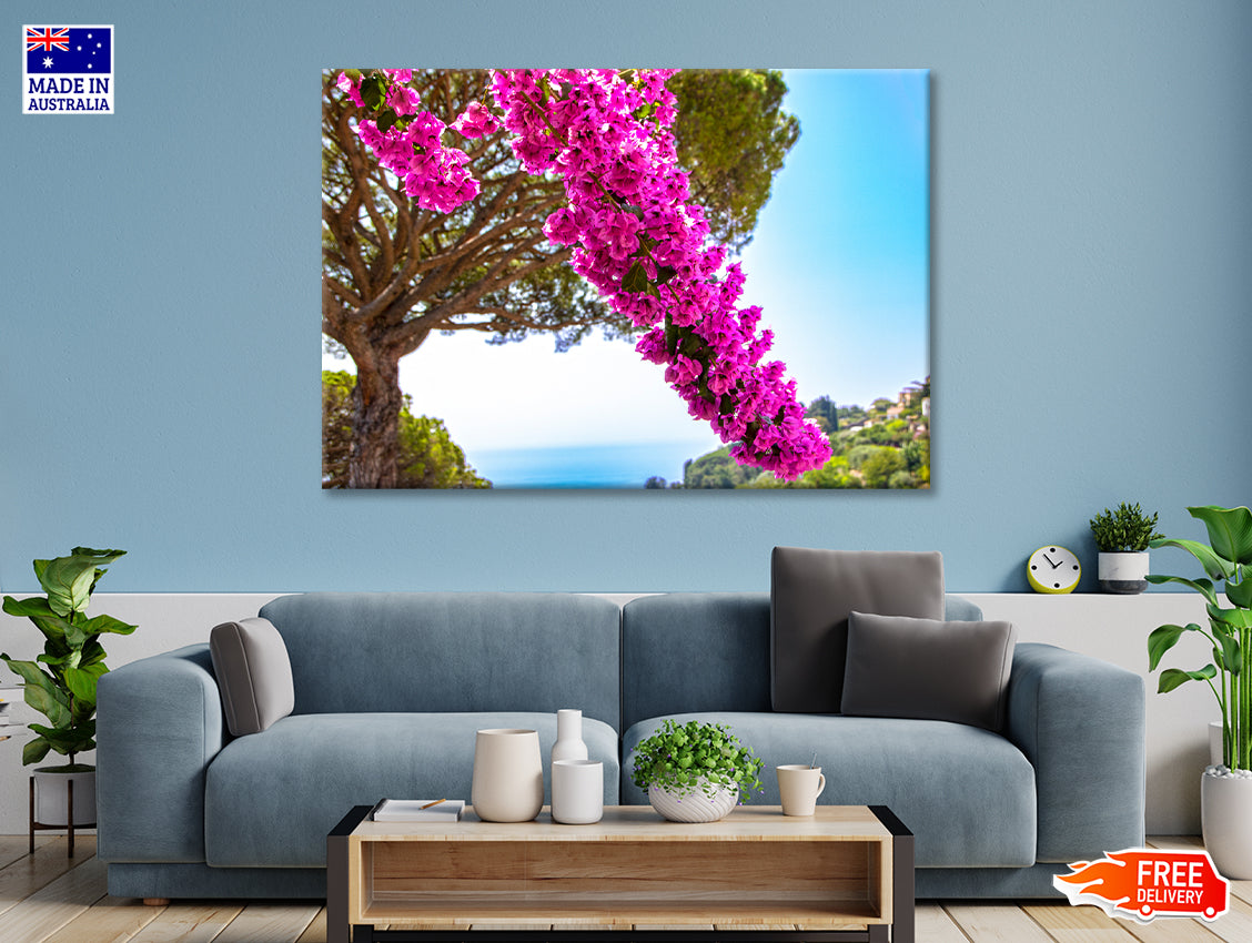 Branch Of Bougainvillea Flowers Print 100% Australian Made - Bella Home Decor