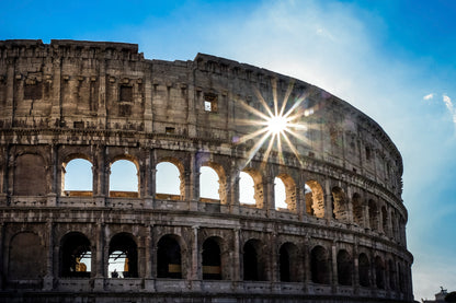 Sky & Views of The Coliseum Rome Acrylic Glass Print Tempered Glass Wall Art 100% Made in Australia Ready to Hang