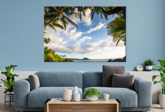 Beach Cove at Sunset on Maui Wall Art Decor 100% Australian Made