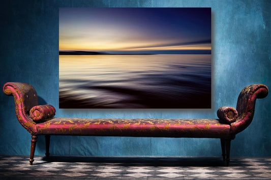 Ocean Sunset Minimalist Wall Art UV Direct Aluminum Print Australian Made Quality