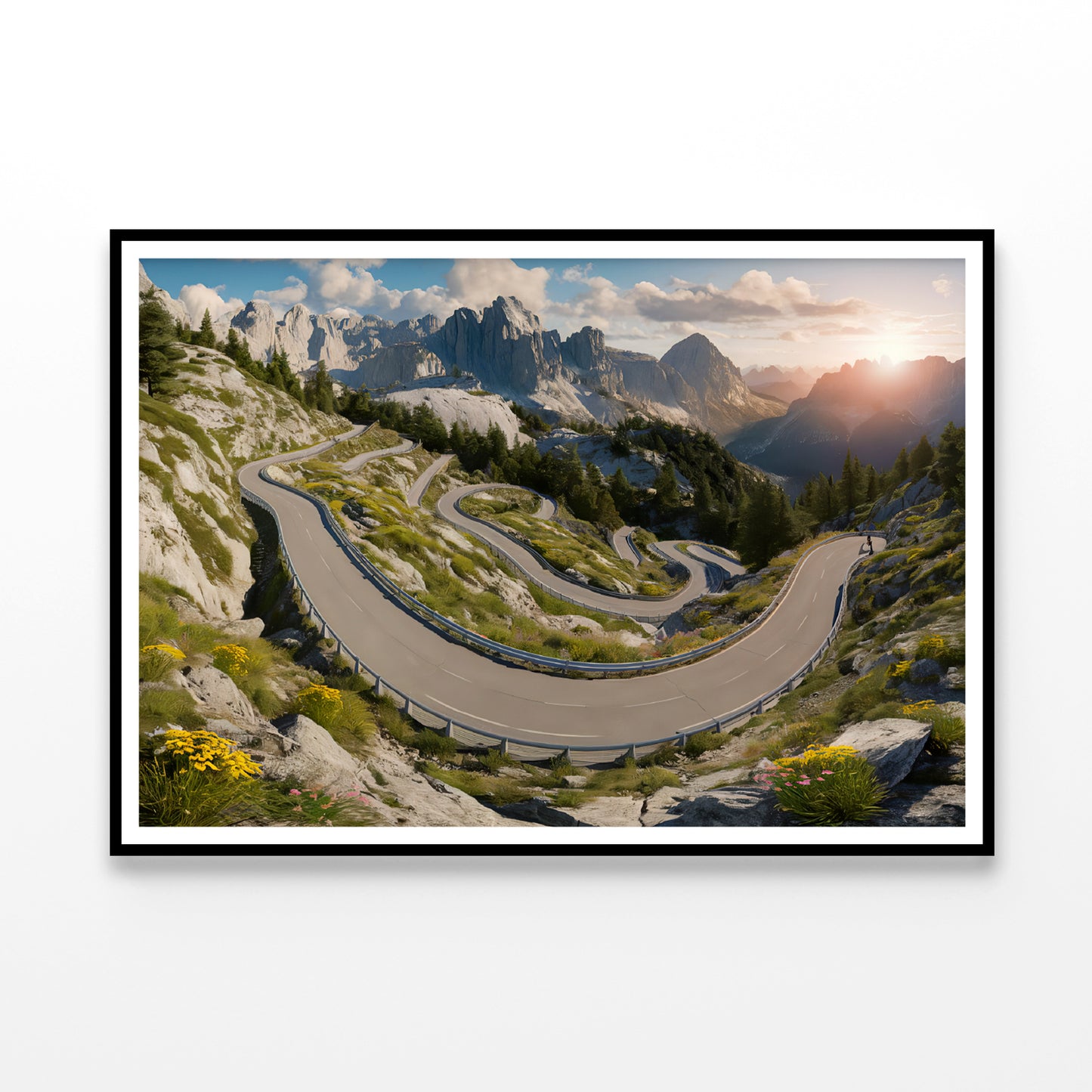 Mountain Road in the Mountains Home Decor Premium Quality Poster Print Choose Your Sizes - Bella Home Decor
