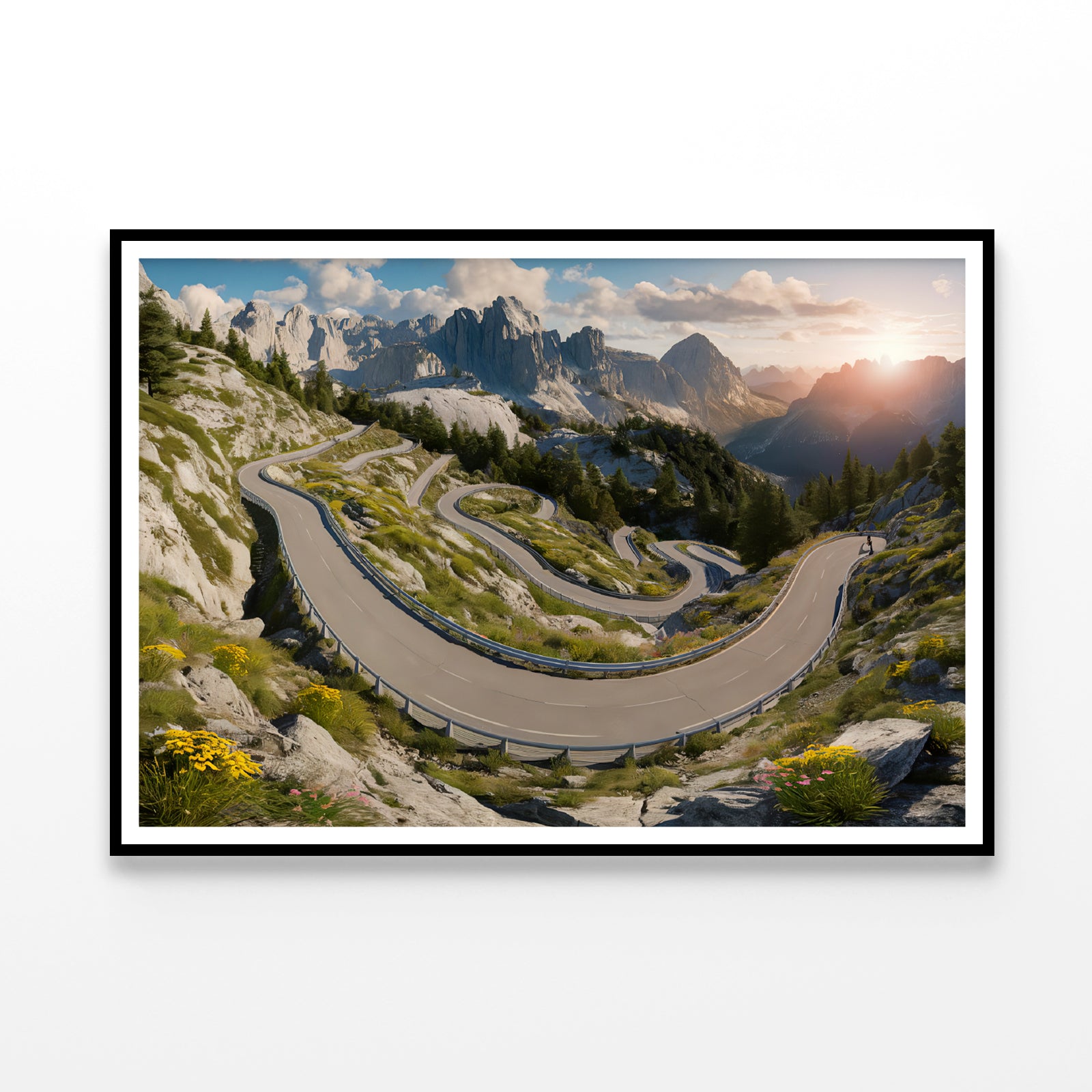 Mountain Road in the Mountains Home Decor Premium Quality Poster Print Choose Your Sizes - Bella Home Decor