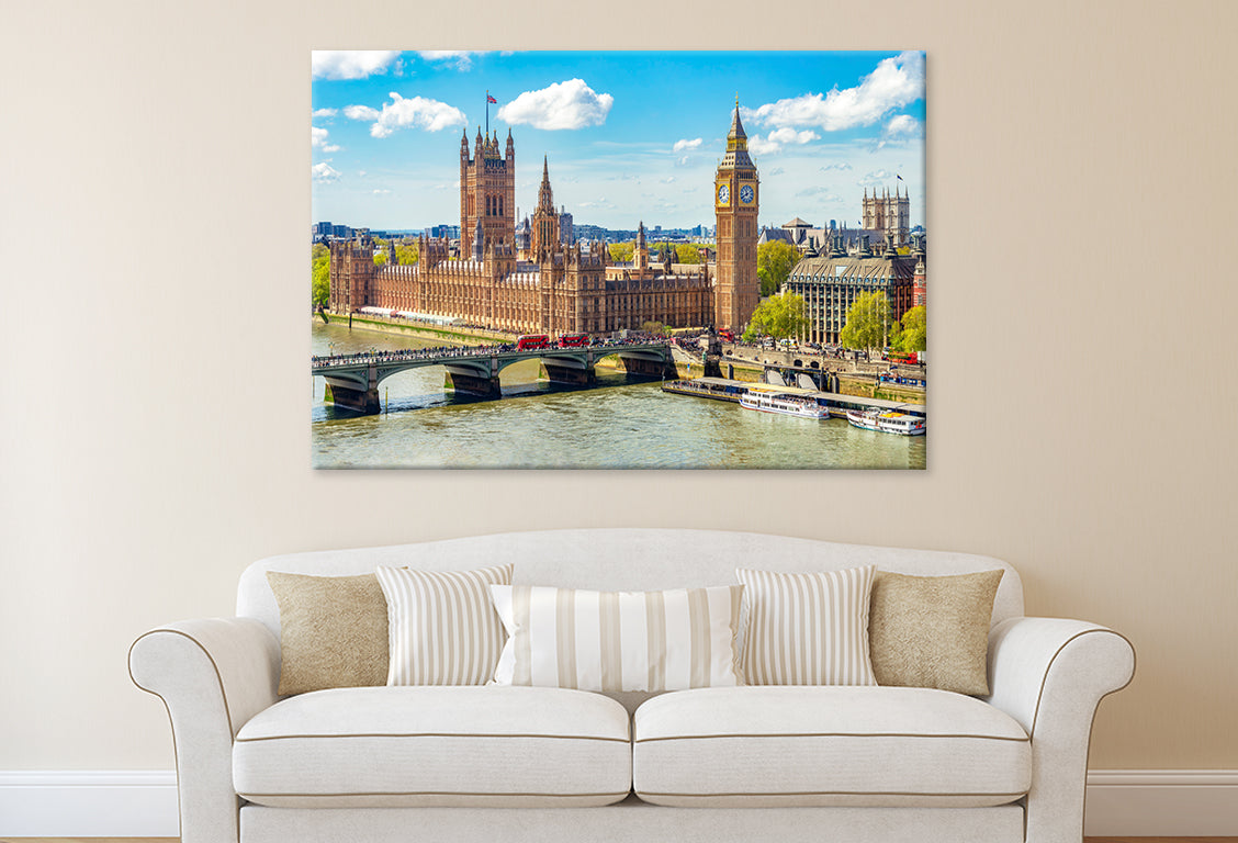 London Cityscape with Big Ben UK Wall Art Decor 100% Australian Made - Bella Home Decor