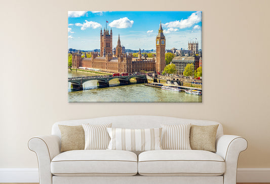 London Cityscape with Big Ben UK Wall Art Decor 100% Australian Made - Bella Home Decor