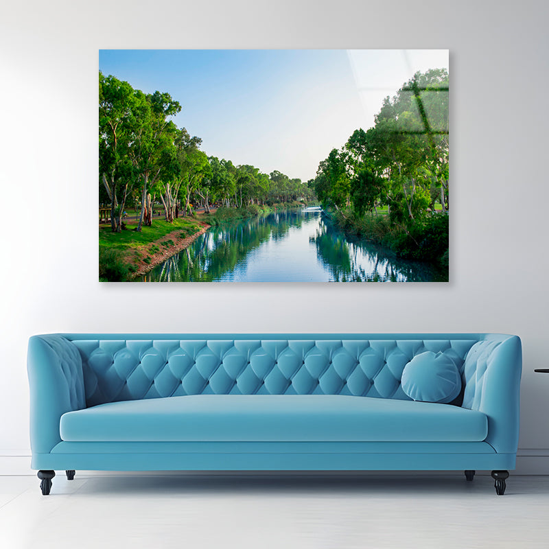 Lake Reflecting the Sky View Acrylic Glass Print Tempered Glass Wall Art 100% Made in Australia Ready to Hang