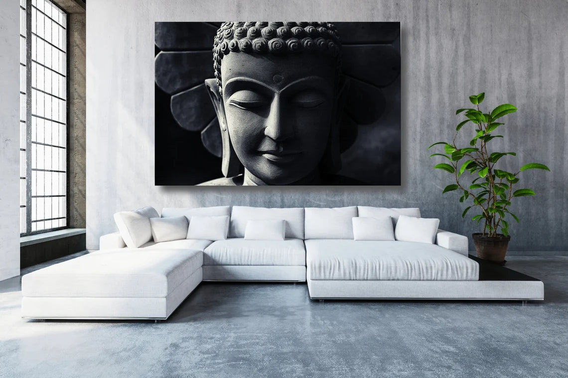 Buddha Statue Wall Art UV Direct Aluminum Print Australian Made Quality