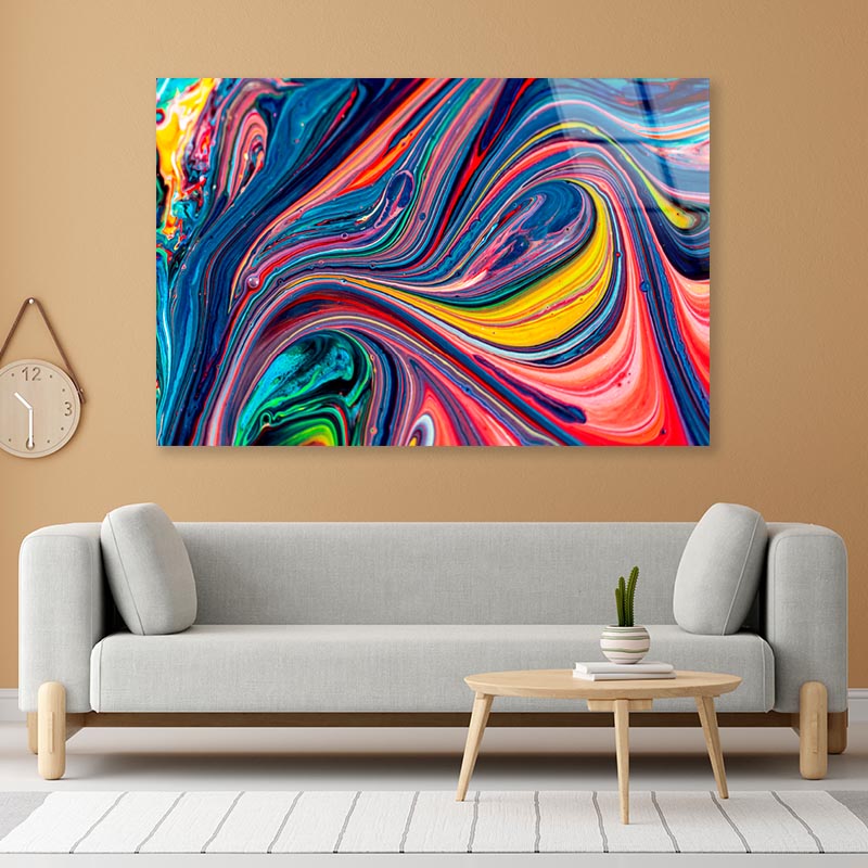 Beautiful Acrylic Color Abstract Background Acrylic Glass Print Tempered Glass Wall Art 100% Made in Australia Ready to Hang