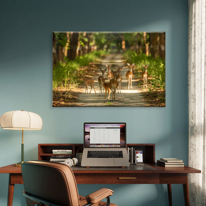 Spotted Deer Family Forest Wildlife Safari Wall Art Decor 100% Australian Made