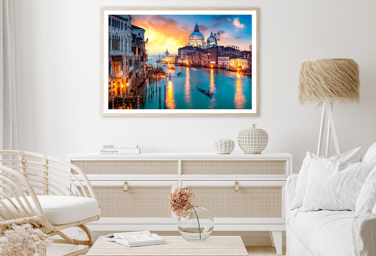Canal With Boats and Buildings in The Background Home Decor Premium Quality Poster Print Choose Your Sizes - Bella Home Decor