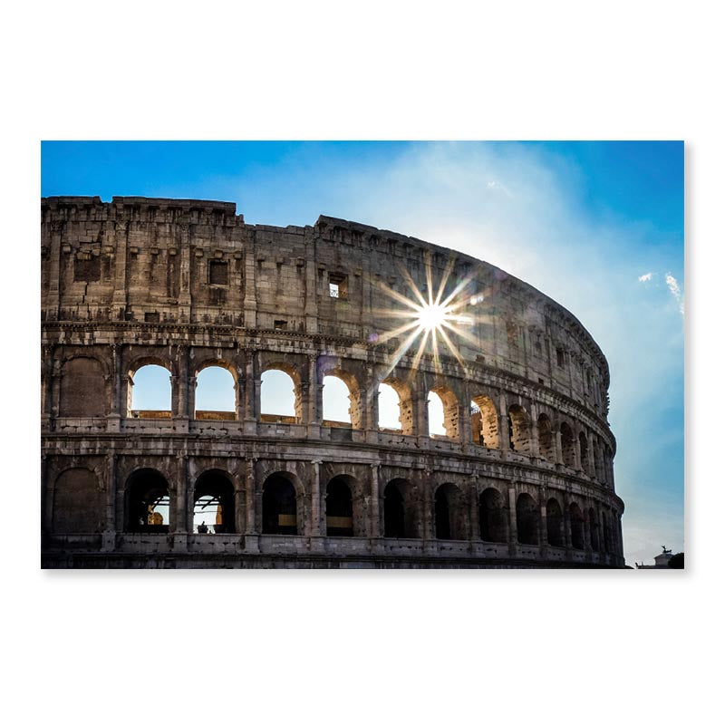 Sky & Views of The Coliseum Rome Acrylic Glass Print Tempered Glass Wall Art 100% Made in Australia Ready to Hang