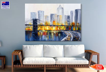 Brooklyn Bridge New York City Oil Painting Wall Art Limited Edition High Quality Print