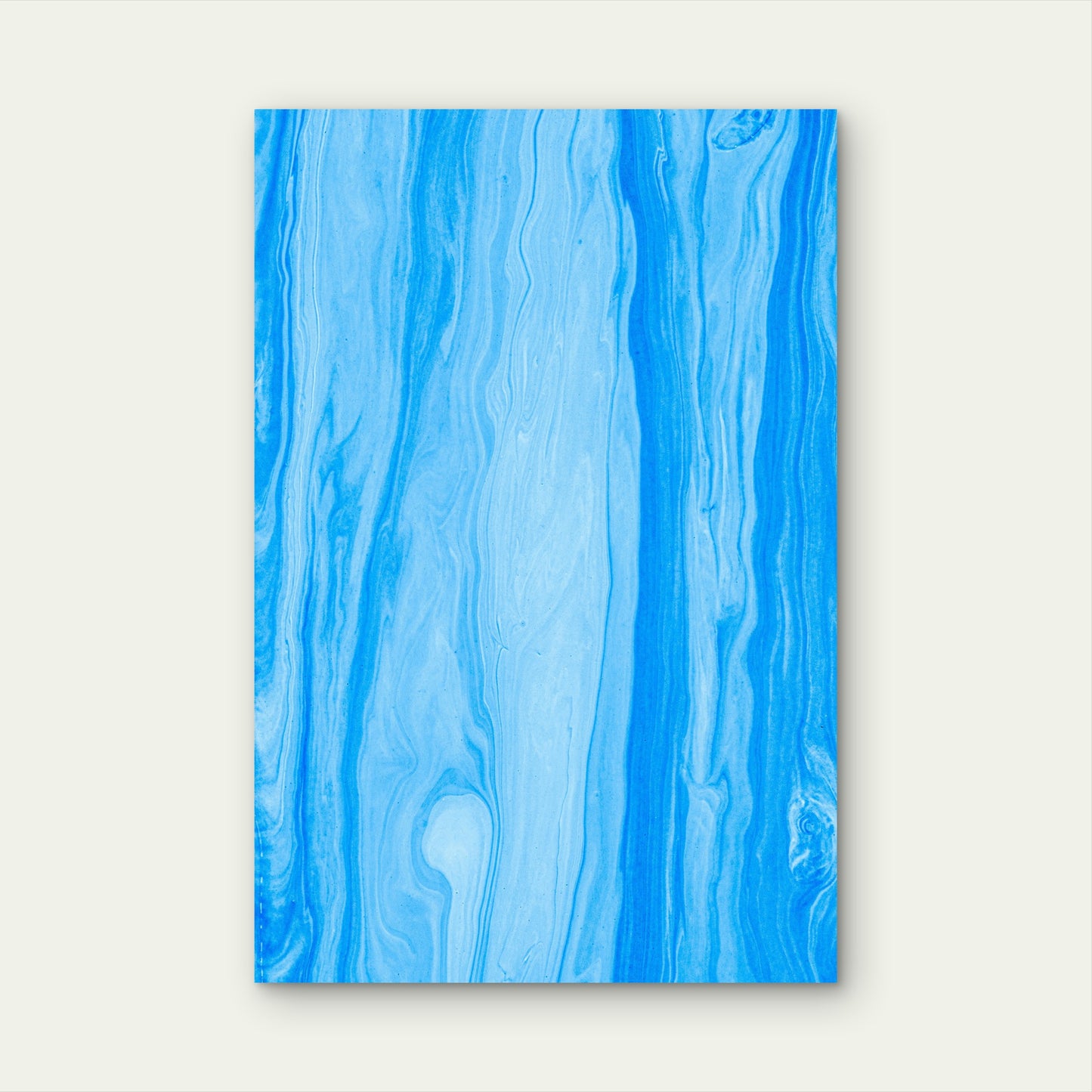 Light Blue Abstract Fluid Art 60x90cm Metal Print Ready to Hang