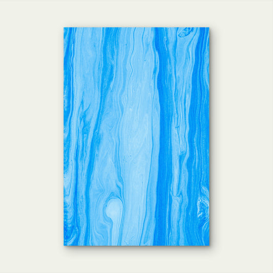 Light Blue Abstract Fluid Art 60x90cm Metal Print Ready to Hang