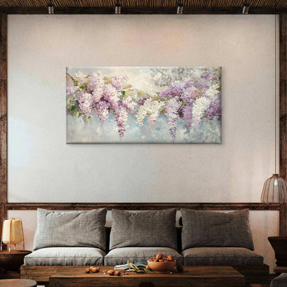 Lilac Blossom Oil Painting Wall Art Canvas Office Home Room Framed 120x60cm