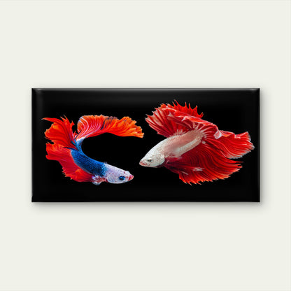 Beautiful Siamese Fighters Wall Art Canvas Office Home Room Framed 120x60cm