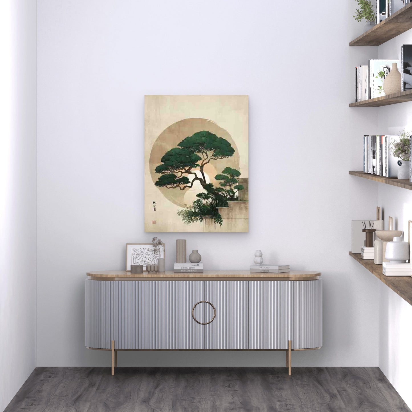 Botanical Green Landscape 60x90cm Metal Print Ready to Hang