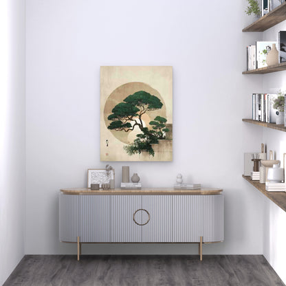 Botanical Green Landscape Metal Print Ready to Hang